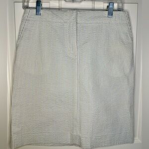 J Crew sz 2 seersucker stripe summer mini skirt